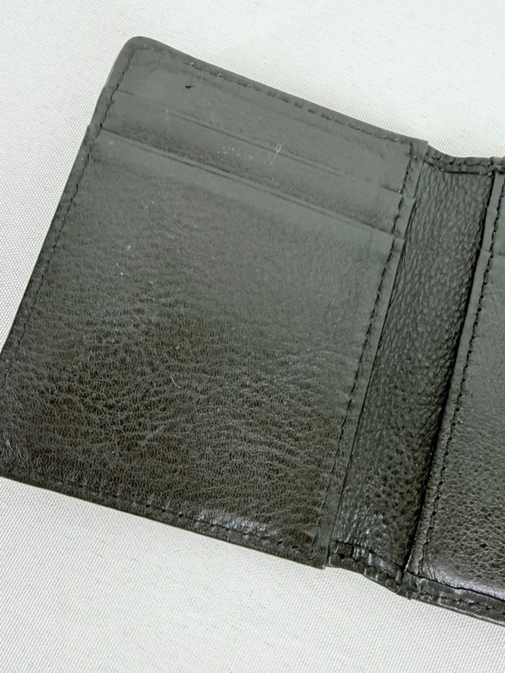 WILL Black Leather Slim Credit Card Wallet